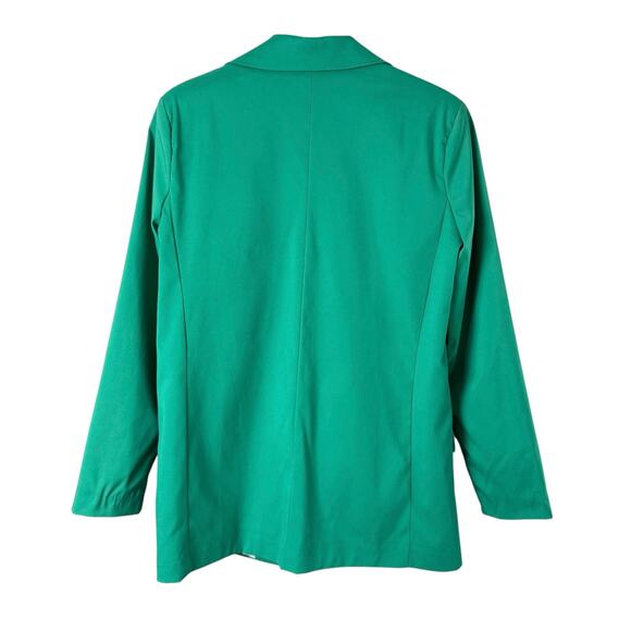 NEW Zara Green Long Blazer Jacket Open Front, Size Medium - Picture 8 of 8